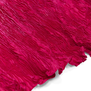 A close up of a bright pink pleated scarf.